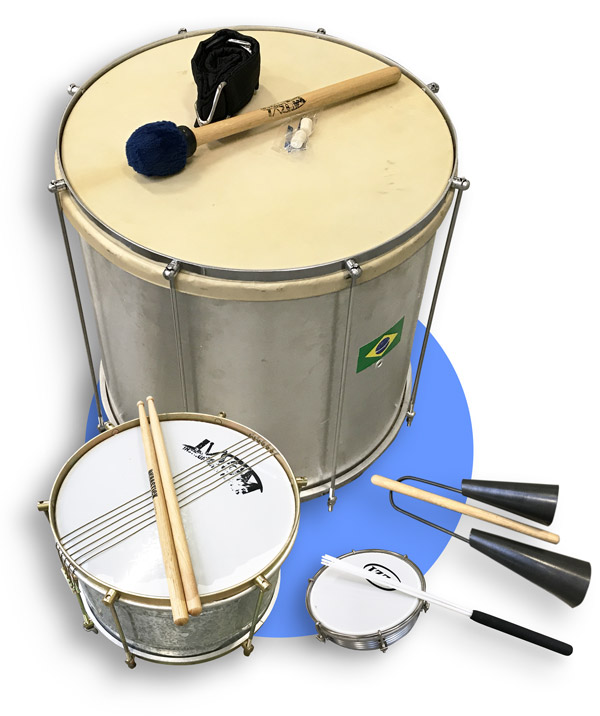 Instruments de percussions brésiliennes pour animation team building à Nantes