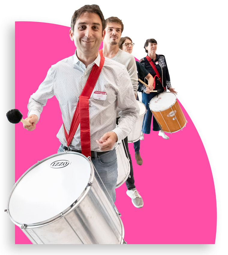 Team Building de percussions batucada en entreprise